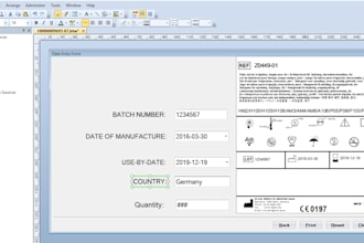 professional barcode label design and data entry form solution bartender 1 hour