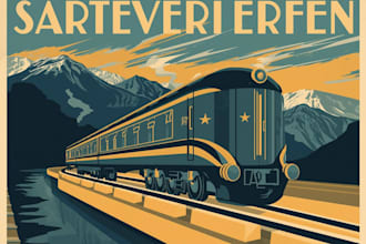 design vintage, retro and art deco travel posters