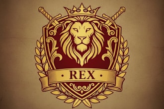 design a majestic and luxurious king logo for your brand