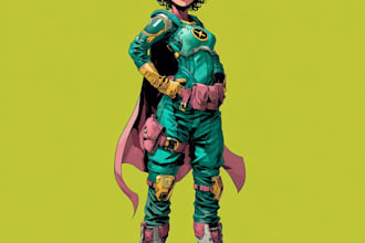 superhero character for comics