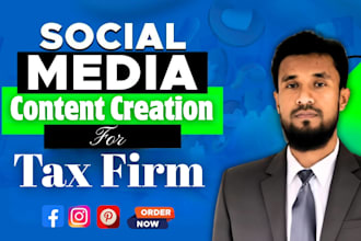 create social media content and paid ads for tax firms