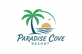 design a premium and eye catching resort logo for your brand