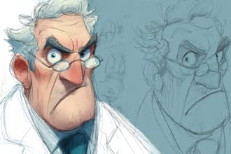 sketch your cartoon character