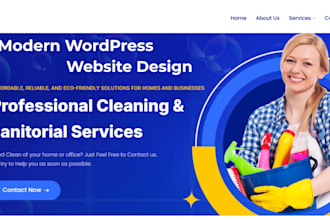 build a cleaning business website in wordpress