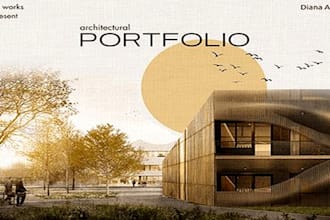 design portfolio and CV for architecture students and interior design portfolio