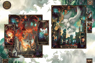 draw illustrations and graphic design for board game, cards, tarot
