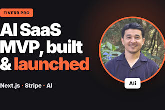 build your ai saas, startup mvp, or full stack web app in nextjs