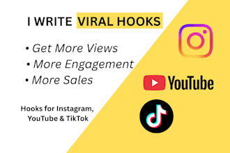 write viral hooks for faceless reels videos and shorts
