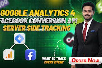 setup facebook conversion api and ga4 server side tracking