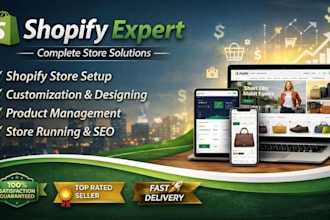 create shopify ecommerce store for your business brand or products