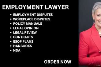 handle workplace filings, grievances, employment policies and HR documentation