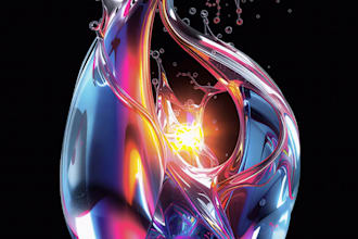create high resolution abstract digital wall art for modern interior deco