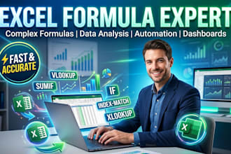 design advanced excel formulas, dashboards, and automation