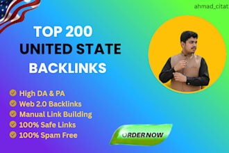 build 200 high quality USA backlinks