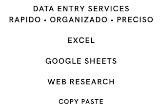 do data entry, customer service on english and spanish