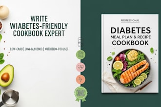 write diabetes recipes and cookbook with a meal plan