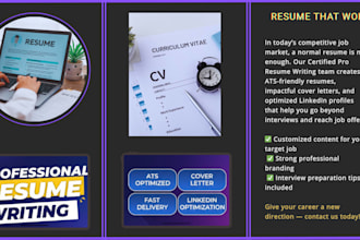 write an ats friendly resume and cover letter