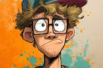 design awesome comic and cartoon style characters