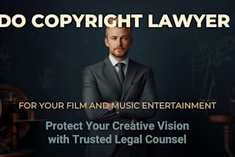 be your copyright lawyer for your film and music entertainment