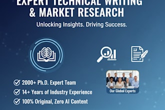 provide expert technical writing and market research
