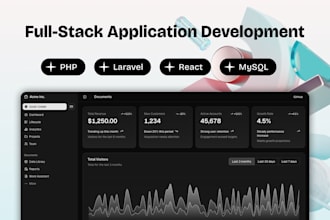 develop a full stack web application using laravel and react