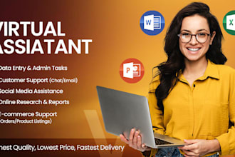 be your virtual assistant, data entry, product listing, copy paste