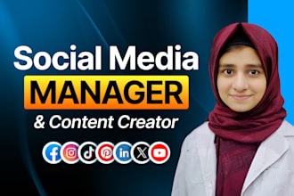 be your social media marketing manager and content creator social media manager