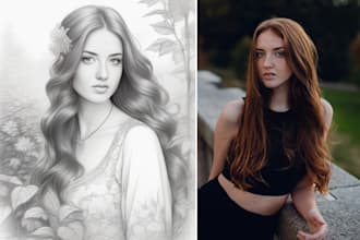 create a cinematic portrait photo manipulation edit