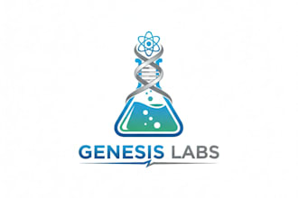 design a modern and professional laboratory logo for your brand