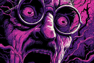 create a dark, horror, underground art illustration