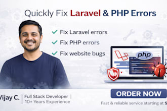 fix laravel bugs and PHP errors quickly