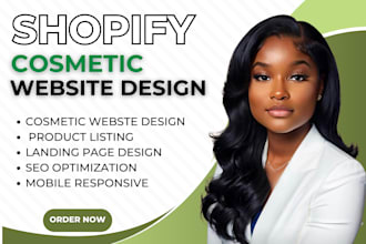 design a shopify cosmetics website for beauty and skincare brands