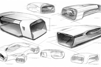make product development and industrial design sketches
