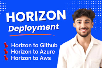 deploy horizon to netlify, github, AWS, azure, and export horizon code to github