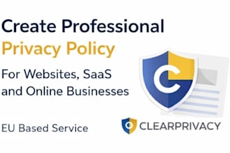 create professional privacy policy and compliance documents