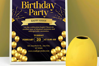 design wedding invitation, birthday, baby shower and party invite cards