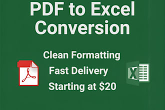 convert PDF to excel or word with accurate data formatting
