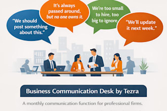 provide a monthly communication desk for your firm