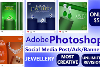 design luxury jewelry ads and social media post