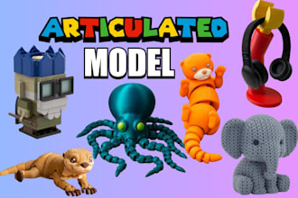 create 3d toy, articulated 3d model, lego model bjd model, articulated 3d toy