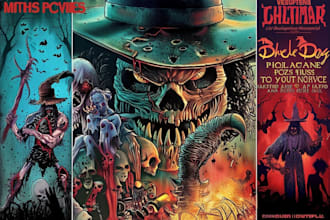 draw 80s 90s horror poster metal covers tattoo art halloween t shirt art movie