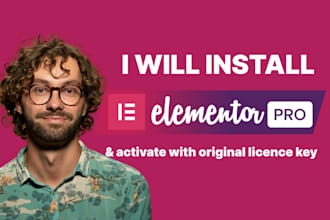 install elementor pro and activate the original licence key