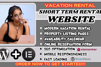 short term rental website, vacation rental website, airbnb website design