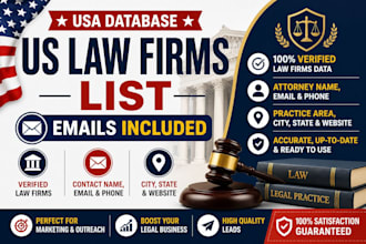 provide verified law firms leads and attorney database with emails