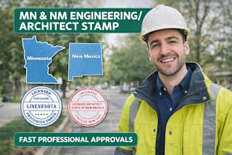 civil and structural engineering stamp, license architect minnesota, new mexico
