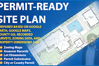 prepare a city approved site plan or plot plan for permit