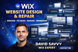 design wix website, wix redesign, fix wix issues, booking and membership site