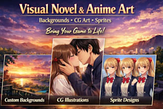 do visual novel game anime background anime bg cg art or illustration sprite