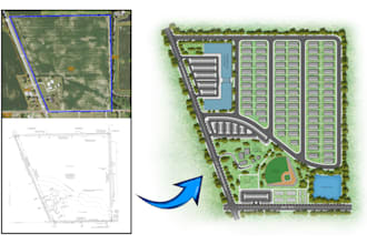 design detailed architectural site plan and plot plan for city permit
