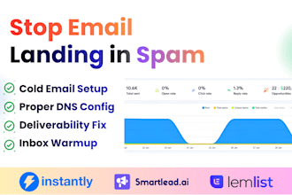 setup cold email system with instantly ai smartlead spf dkim dmarc setup